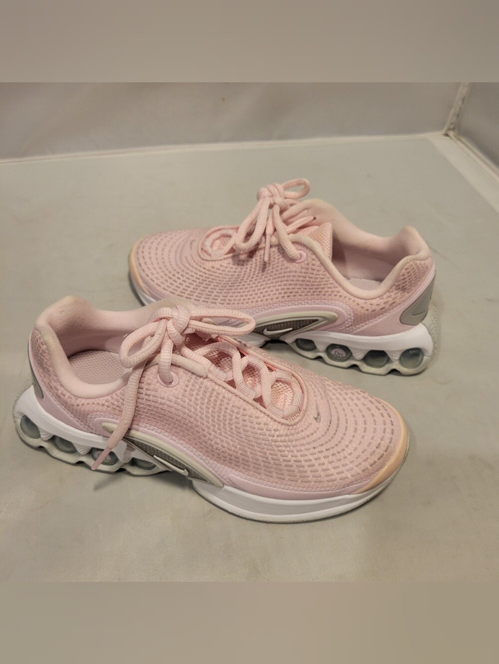 Nike Air Max Dn Big Kids' Shoes (/Pale Pink/White/Metallic Silver) Size 2y